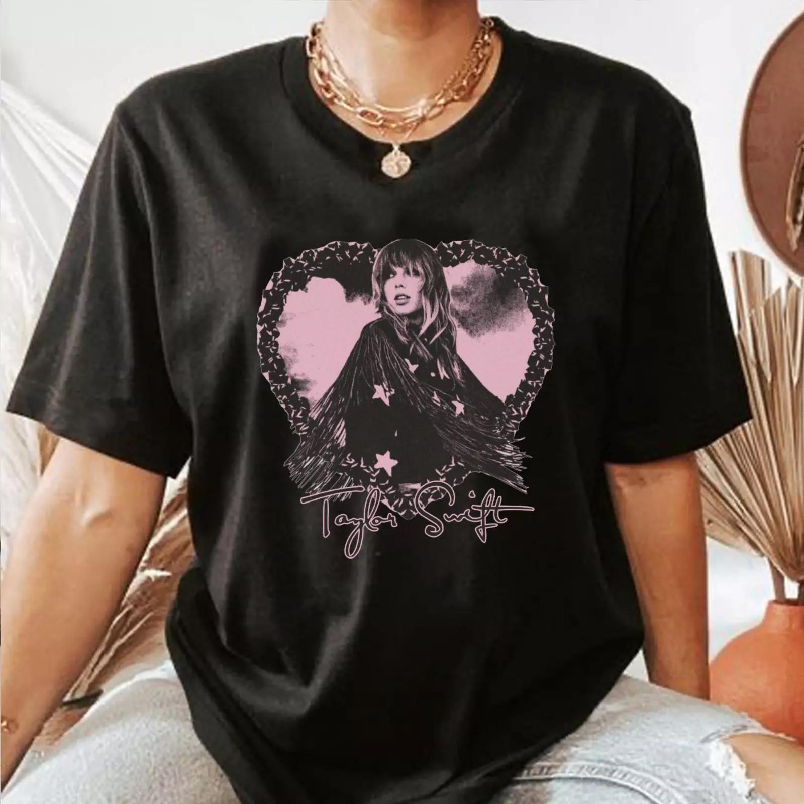 Taylor Pink Heart Swift Tshirt Tee Unisex Gift For Swiftie Taylor Shirt