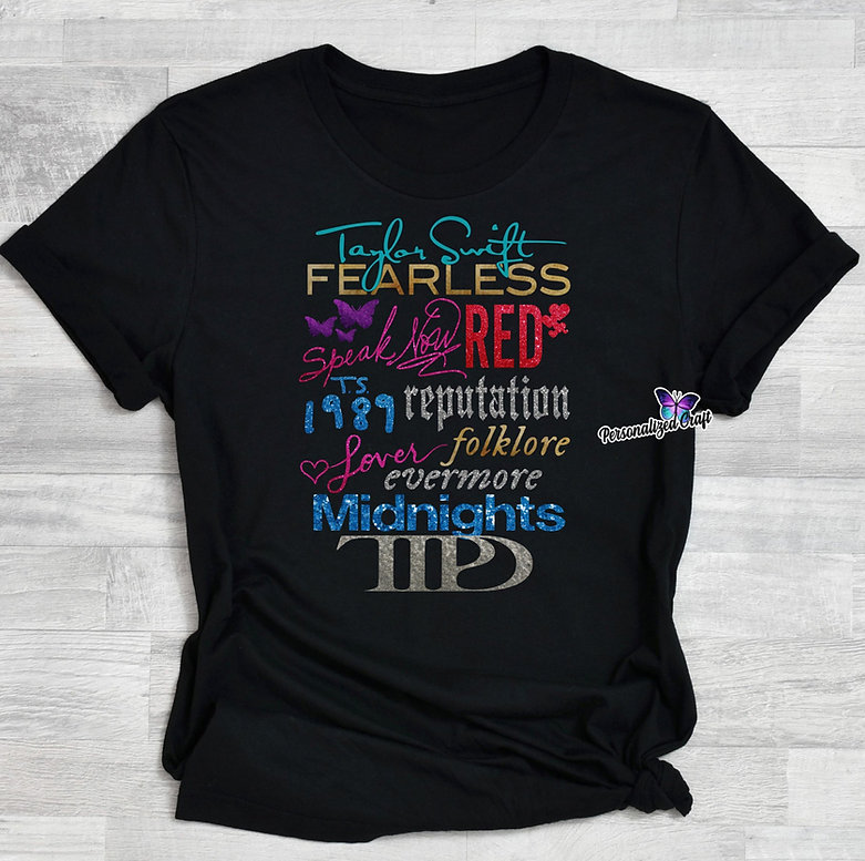 Taylor Swift Eras Tour, TTPD All Album Swiftie Tshirt Tortured Poets Dept